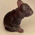 VTG 1950s-60s Westmoreland Plum Satin French Bulldog *GLOWS GREEN*