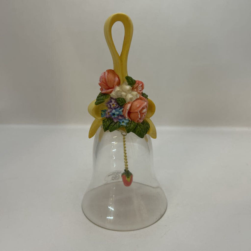Avon 1989 Floral Crystal Lead Bell