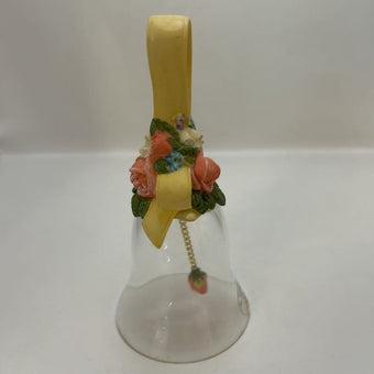 Avon 1989 Floral Crystal Lead Bell