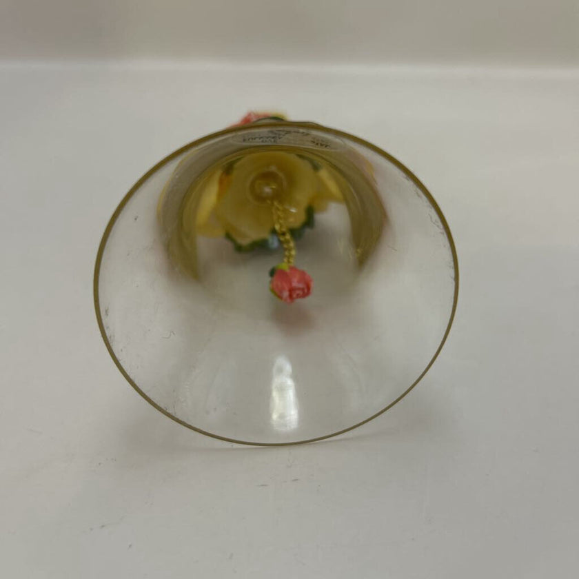 Avon 1989 Floral Crystal Lead Bell