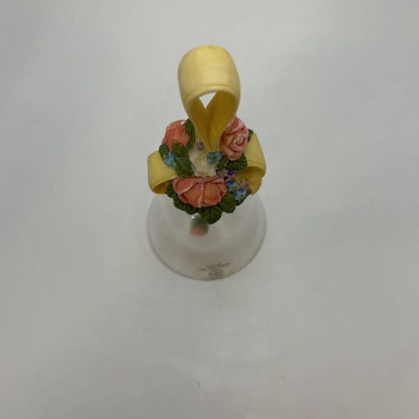 Avon 1989 Floral Crystal Lead Bell