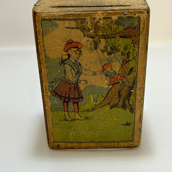 Victorian Lithographed Wood Donation Box *RARE