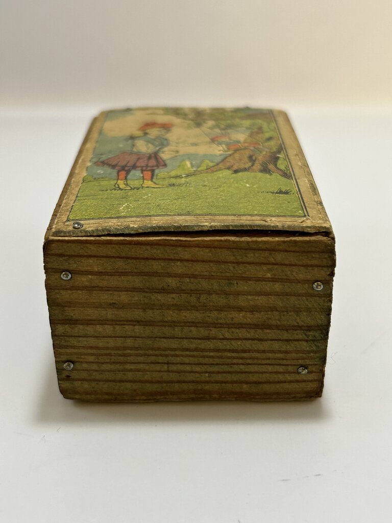 Victorian Lithographed Wood Donation Box *RARE