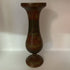 Vtg Brass & Bronze Enameled Etched Bud Vase