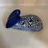Blue and white bunny dish with lid