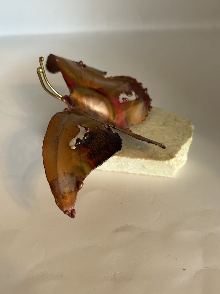 Vtg copper butterfly