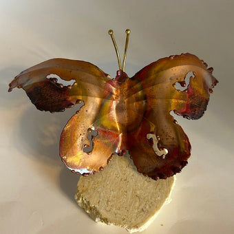Vtg copper butterfly