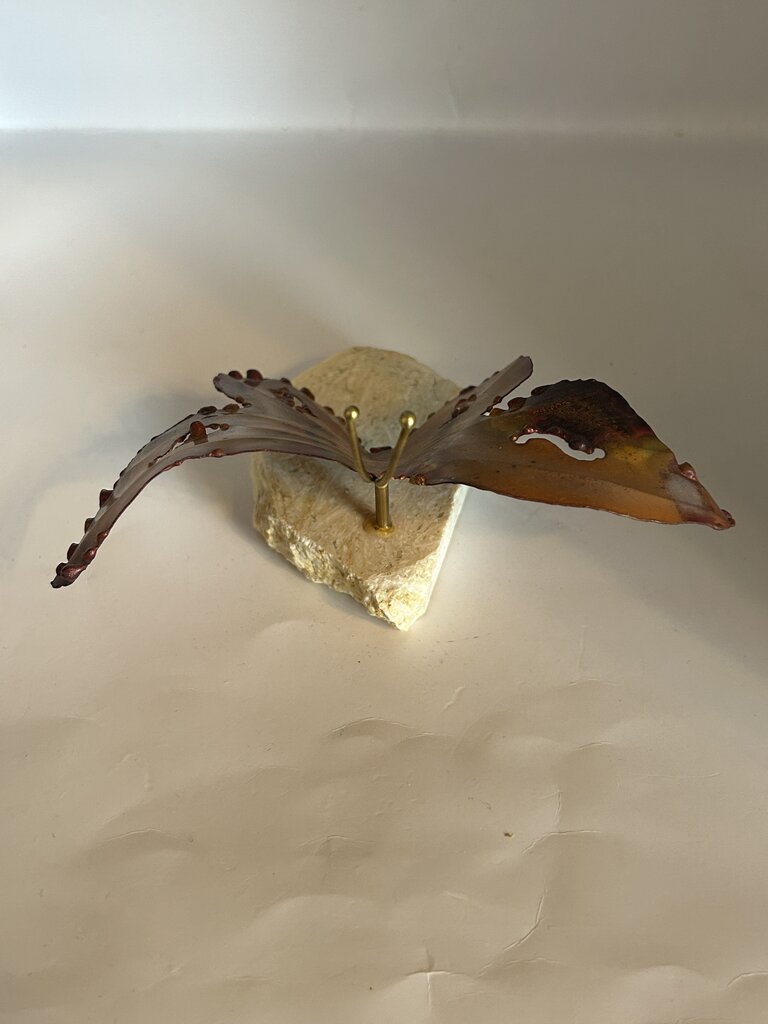 Vtg copper butterfly