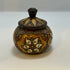Hand Carved Wood VTG painted round small Box