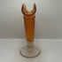 Marigold Carnival Glass Adam's Rib Fan Vase