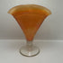 Marigold Carnival Glass Adam's Rib Fan Vase