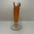 Marigold Carnival Glass Adam's Rib Fan Vase
