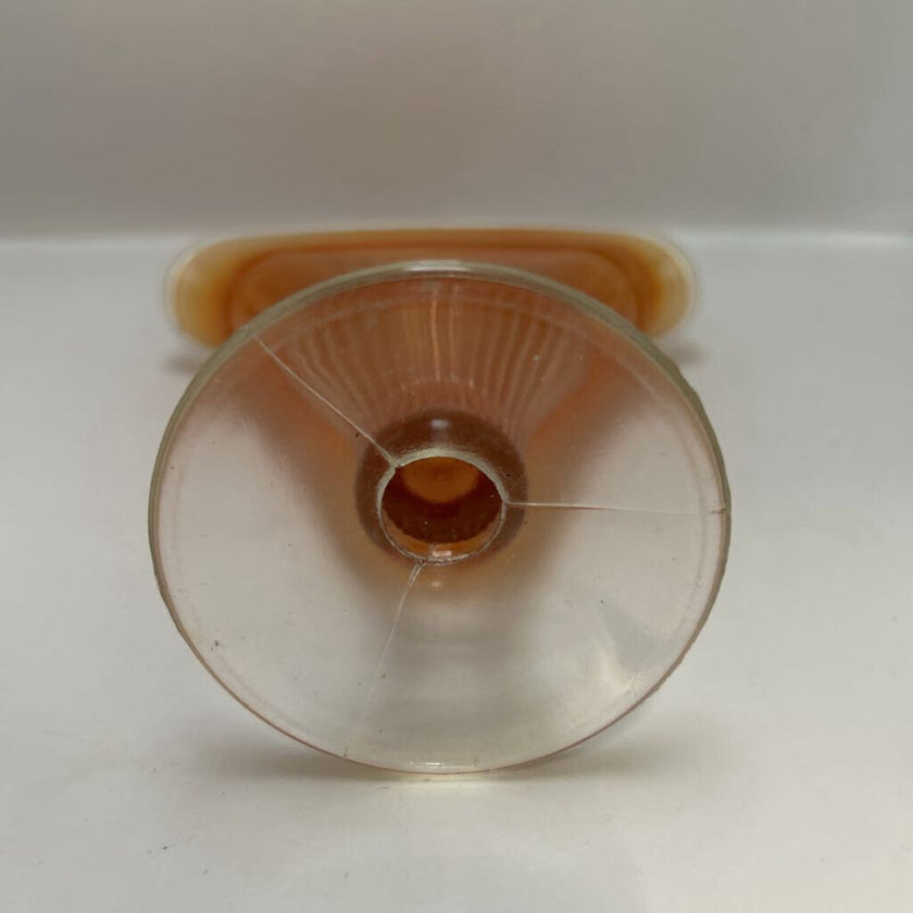 Marigold Carnival Glass Adam's Rib Fan Vase