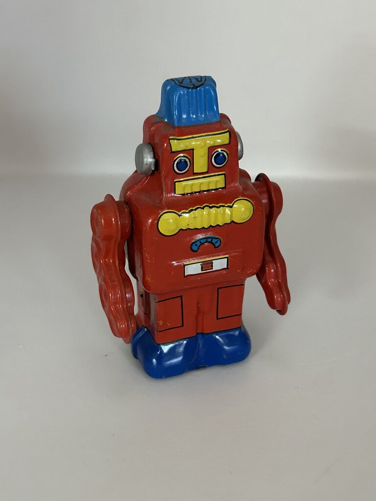 Vintage Tin Windup Robot w/Key