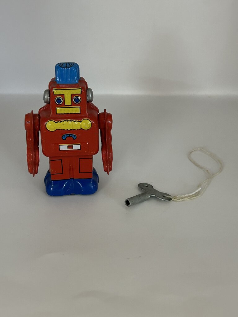 Vintage Tin Windup Robot w/Key