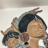 1970s Sexton cast metal wall plaque featuring Native American figure, hand-painted