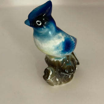***VTG 1950s Ceramic Blue Jay Figurine