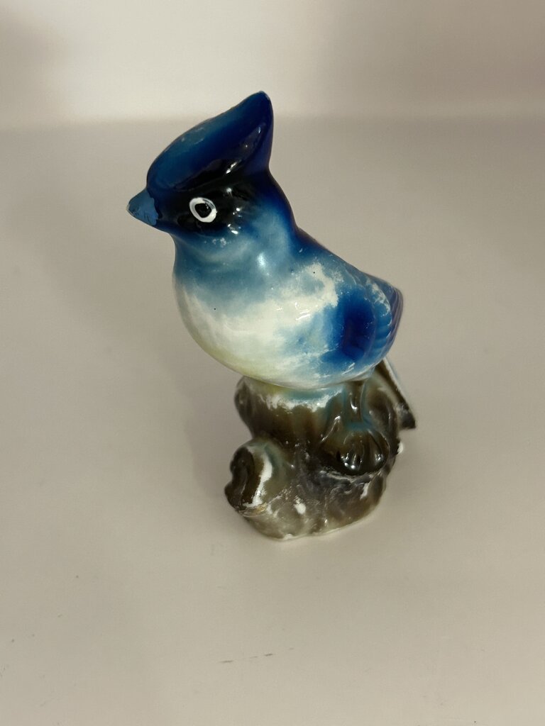 ***VTG 1950s Ceramic Blue Jay Figurine
