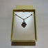 Vintage Violet Purple Sapphire With Gold Ornate Setting & Necklace