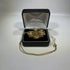 Vintage 24K Gold Dipped Real Kale Leaf Pendent , Necklace