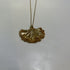 Vintage 24K Gold Dipped Real Kale Leaf Pendent , Necklace