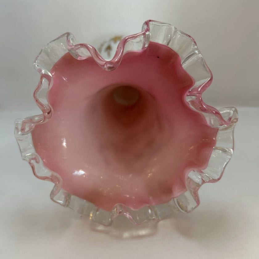 Vintage Fenton Hand Painted Glass Vase