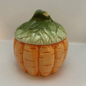 Vintage Carrot Jar with Lid
