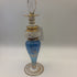 Vintage Egyptian Deep Blue and Gold Handblown Perfume Bottle