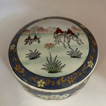 Polo horse hand painted trinket box