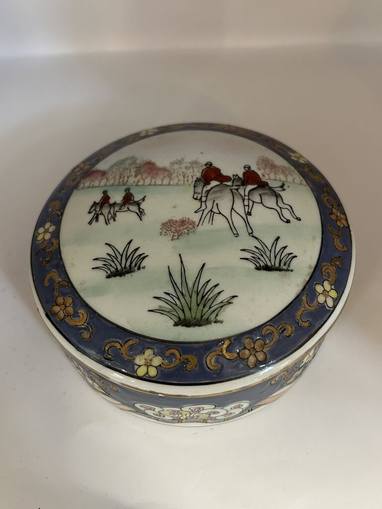 Polo horse hand painted trinket box