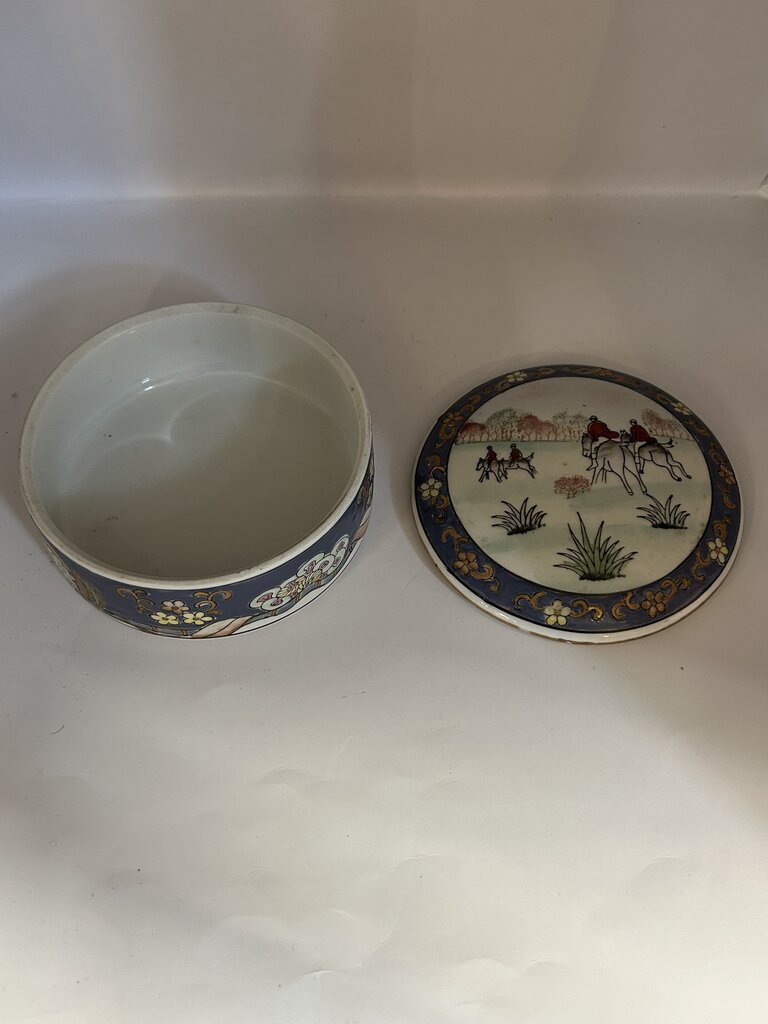 Polo horse hand painted trinket box