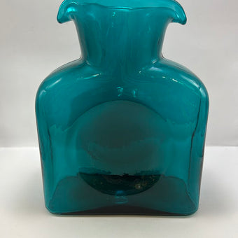 4104 Blenko 1965-66 Peacock Double Spout Water Bottle