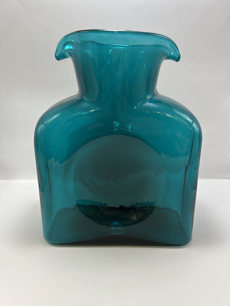 4104 Blenko 1965-66 Peacock Double Spout Water Bottle