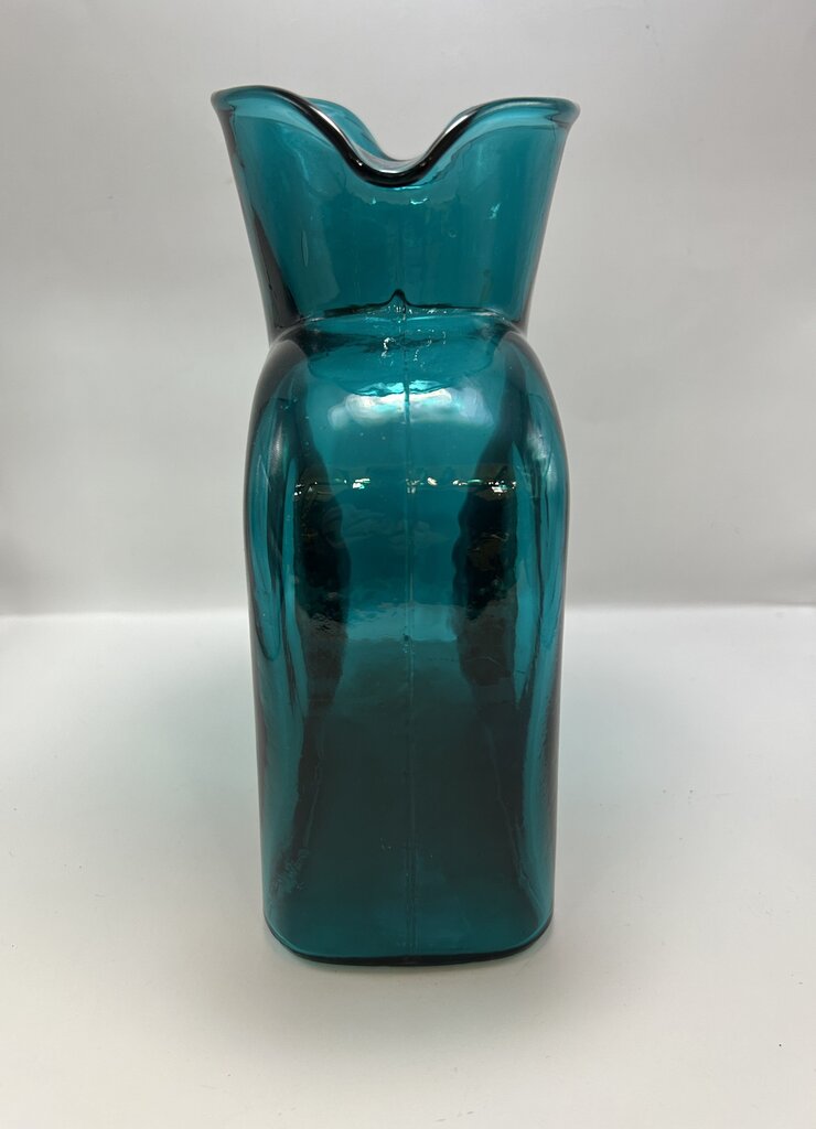 4104 Blenko 1965-66 Peacock Double Spout Water Bottle