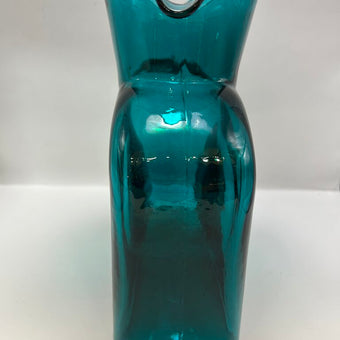 4104 Blenko 1965-66 Peacock Double Spout Water Bottle