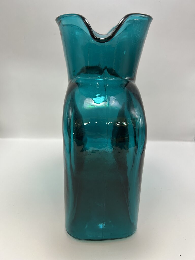 4104 Blenko 1965-66 Peacock Double Spout Water Bottle