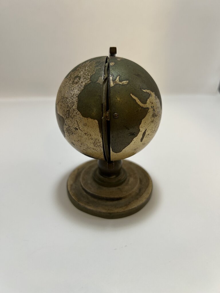 German Rensie 7 Jewels Clock Brass Globe Casing