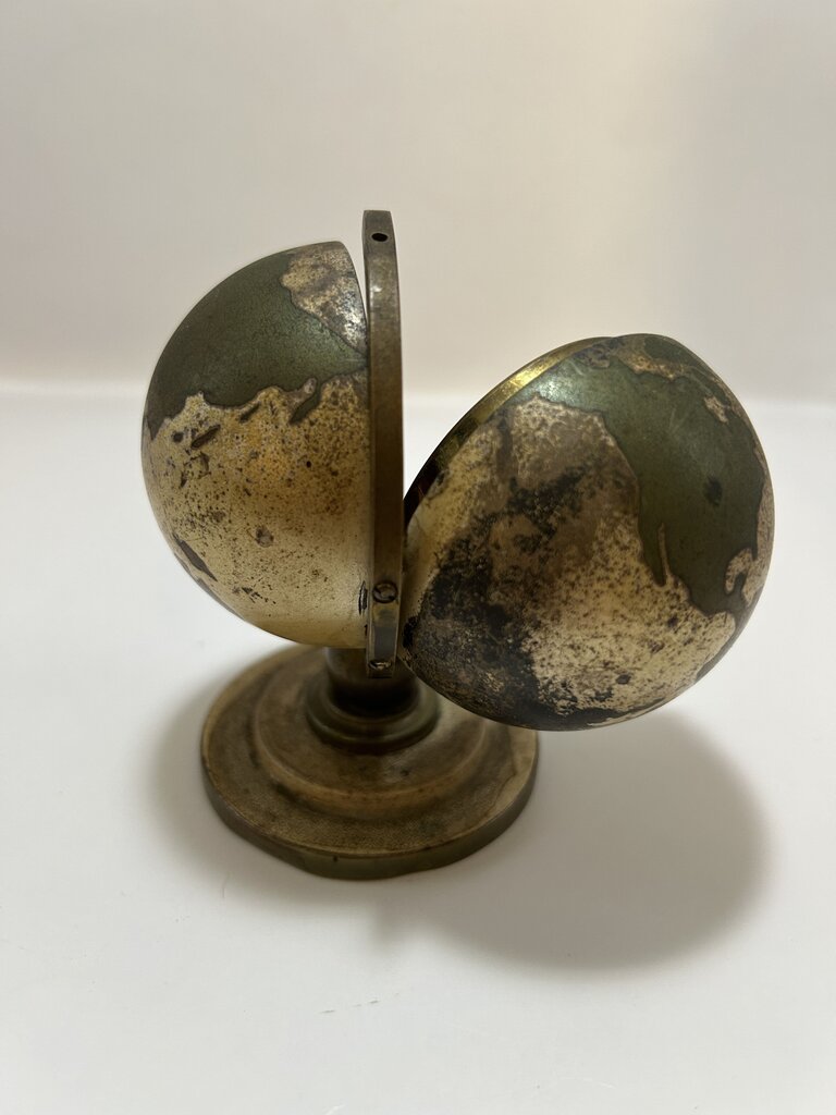 German Rensie 7 Jewels Clock Brass Globe Casing