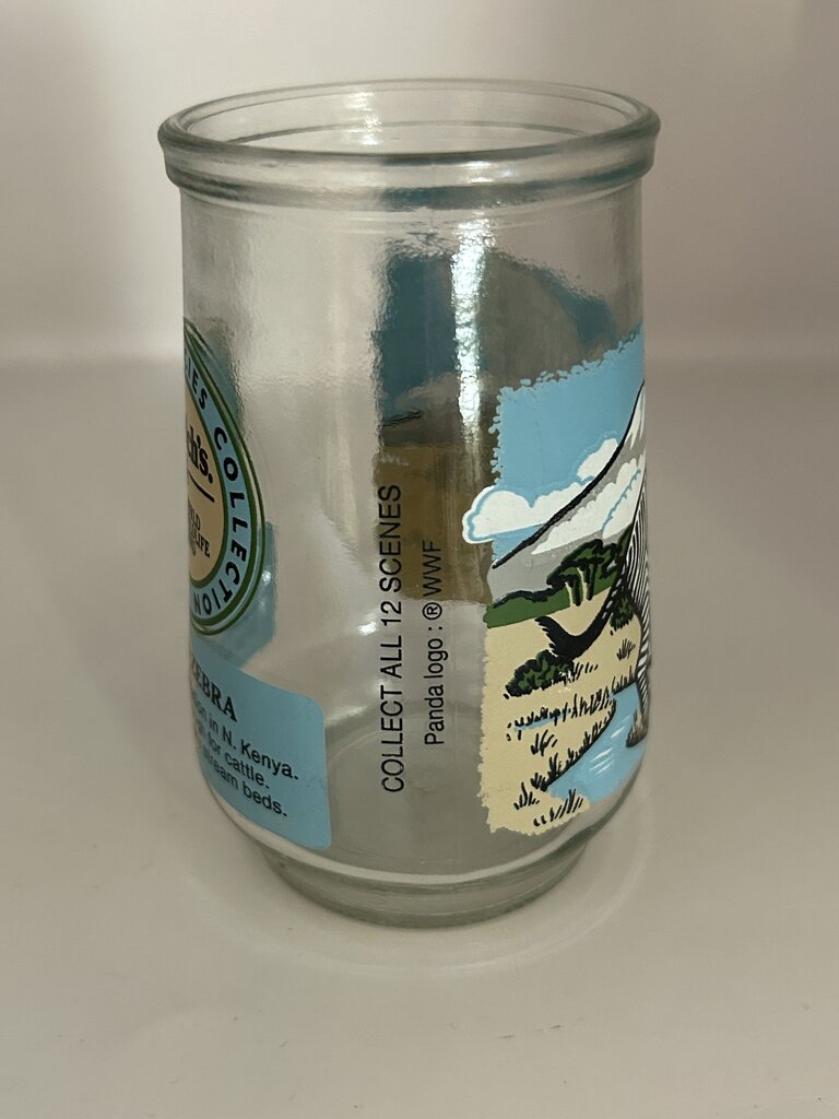 ***VTG 1995 WELCH'S Endangered Species Zebra Jelly Jar