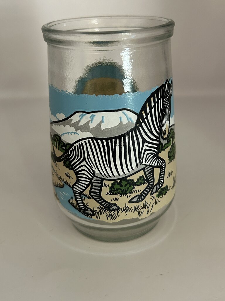 ***VTG 1995 WELCH'S Endangered Species Zebra Jelly Jar