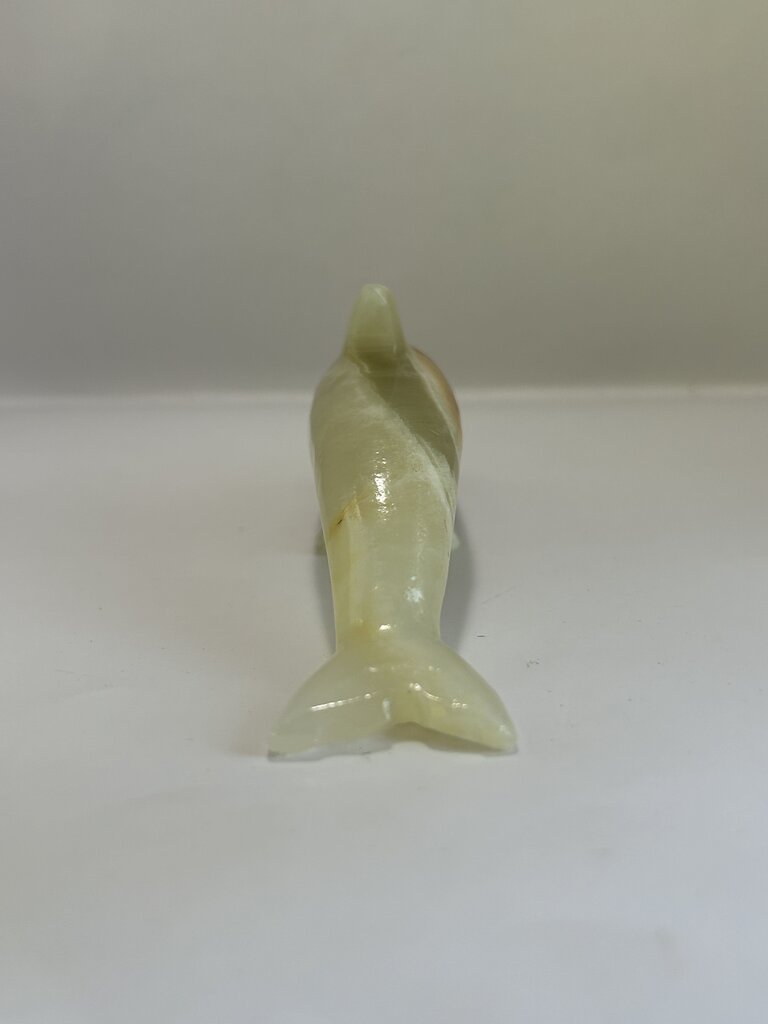 Marble carved dolphin