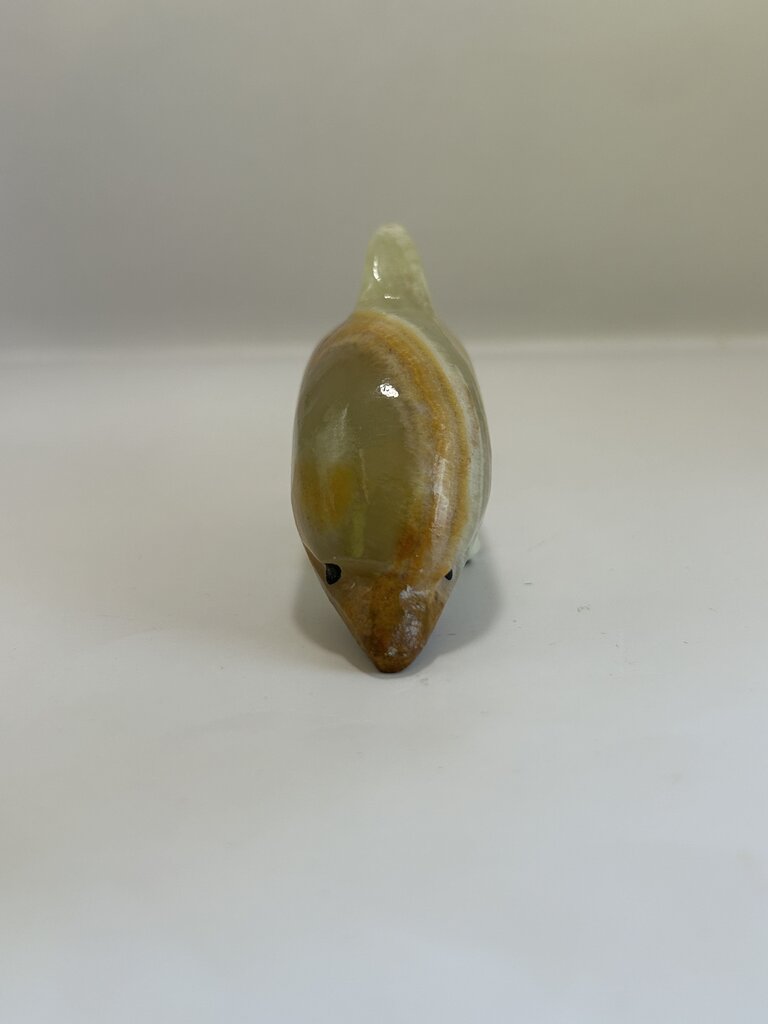 Marble carved dolphin