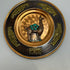 Peruvian decorative wall plate hammered copper & brass