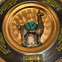 Peruvian decorative wall plate hammered copper & brass