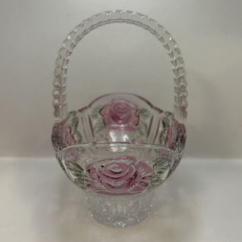 Rose Glass Basket