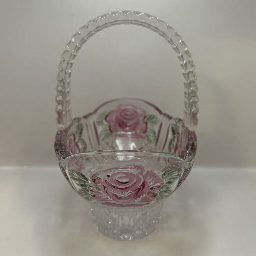 Rose Glass Basket