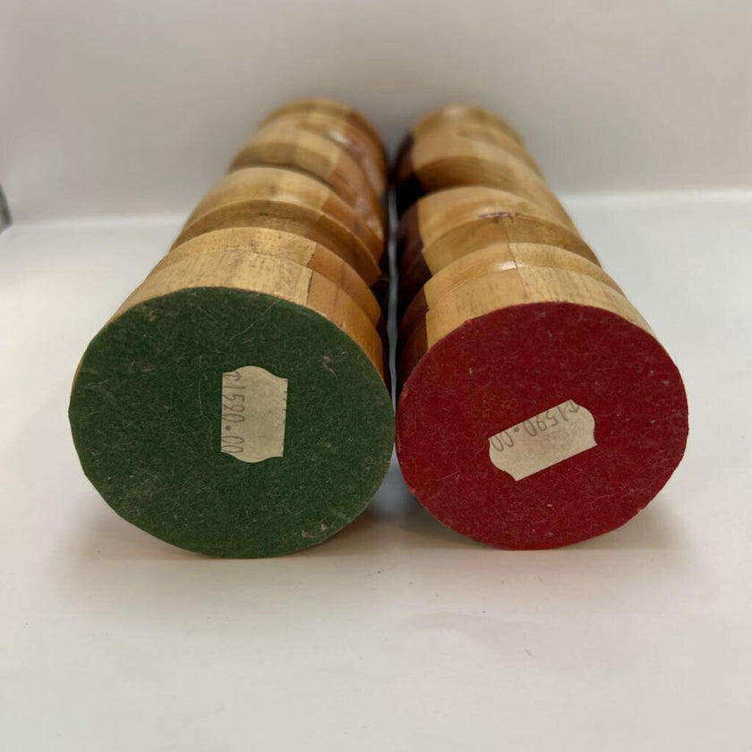 Pair of Spiral Wooden Candle Holders