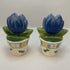 Blue Tulip Salt & Pepper Shakers