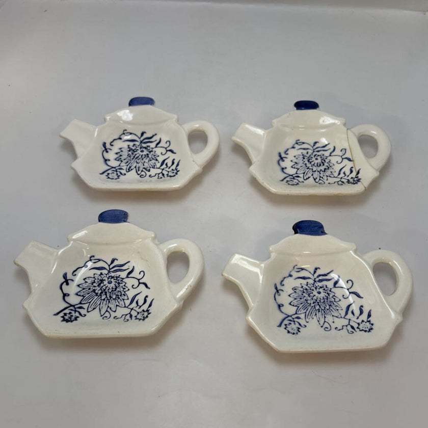 4 Teapot Spoon Rests Plus Catty