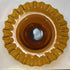 Open Amber Ruffled Compote